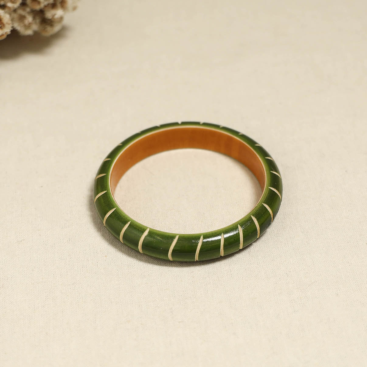 Green - Channapatna Handcrafted Wooden Bangle (Size - 2-6) 70