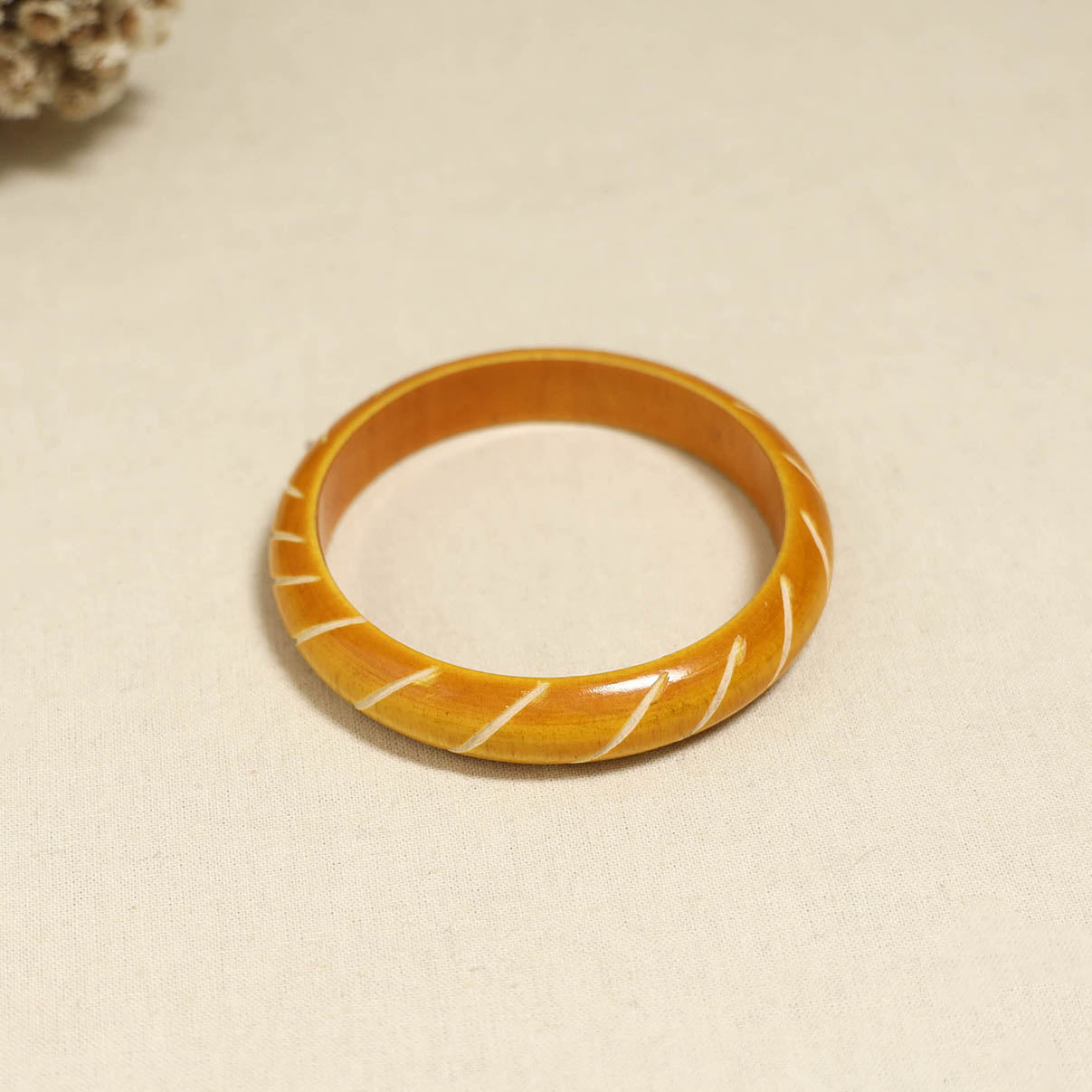 Yellow - Channapatna Handcrafted Wooden Bangle (Size - 2-8) 74