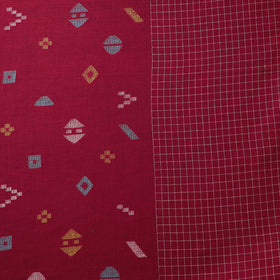 Pure Handloom Cotton Bengal Jamdani Fabric 06