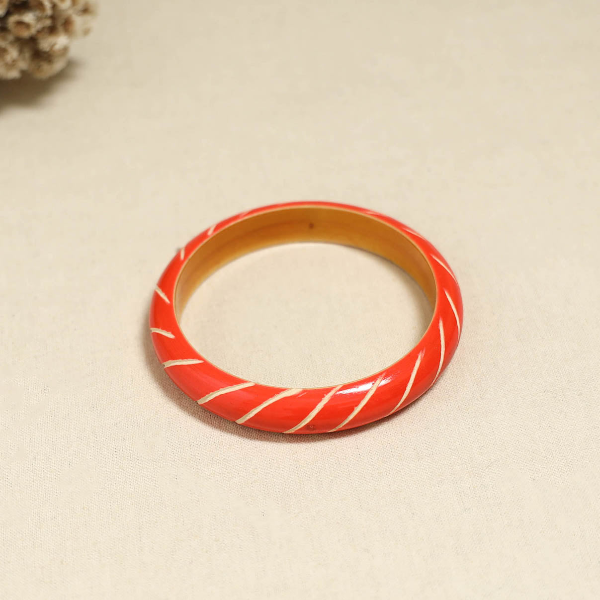 Orange - Channapatna Handcrafted Wooden Bangle (Size - 2-8) 79