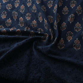 Natural Dyed Hand Block Print Ajrakh Cotton Hakoba Fabric 40