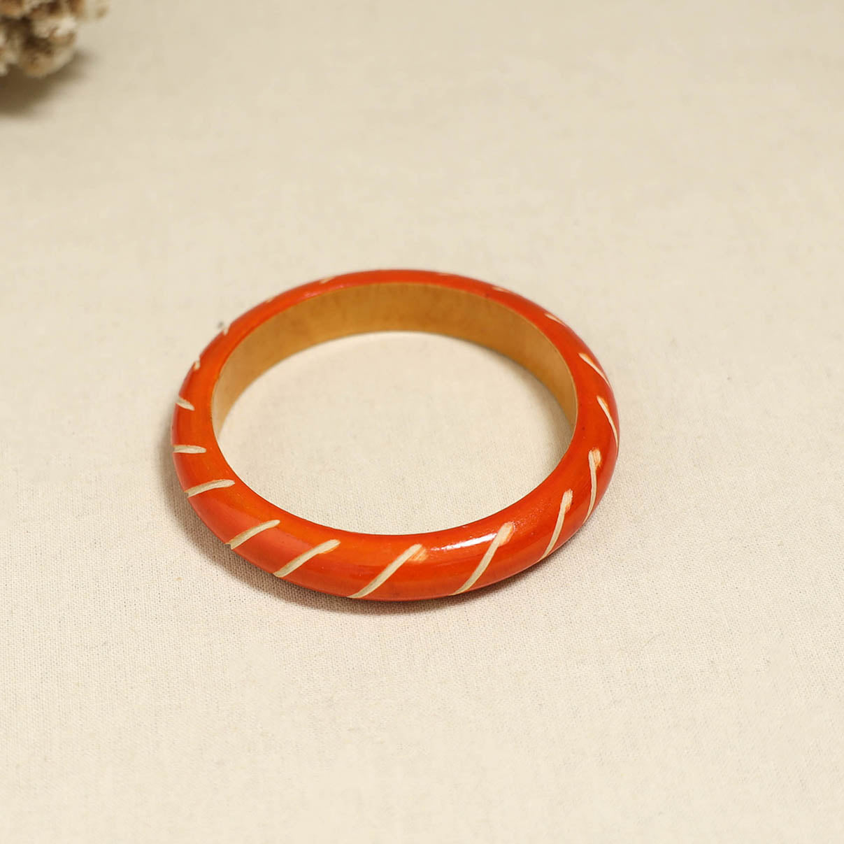 Orange - Channapatna Handcrafted Wooden Bangle (Size - 2-8) 80