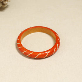 Orange - Channapatna Handcrafted Wooden Bangle (Size - 2-8) 80