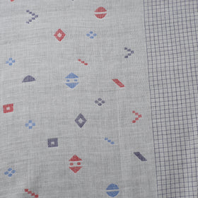 Pure Handloom Cotton Bengal Jamdani Fabric 08