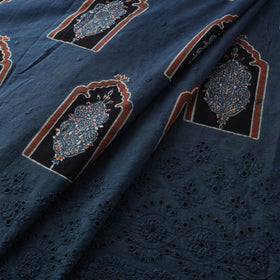 Natural Dyed Hand Block Print Ajrakh Cotton Hakoba Fabric 44