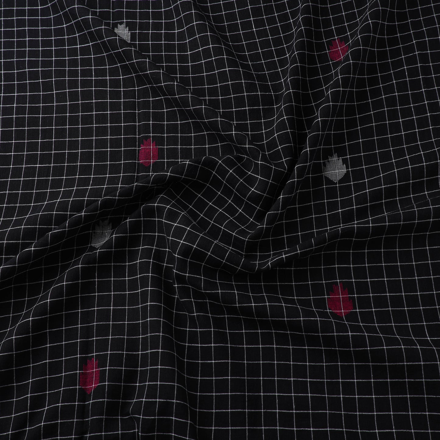 Pure Handloom Cotton Bengal Jamdani Fabric 10