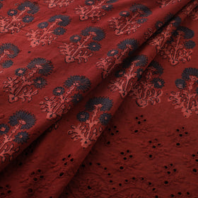 Natural Dyed Hand Block Print Ajrakh Cotton Hakoba Fabric 45