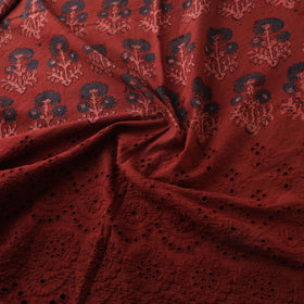 Natural Dyed Hand Block Print Ajrakh Cotton Hakoba Fabric 45