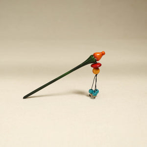 Green - Channapatna Handcrafted Wooden Juda Stick 12