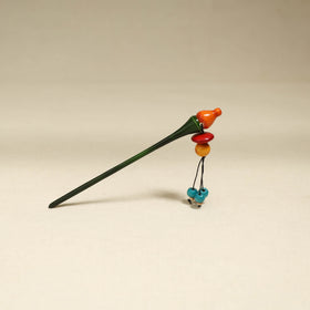 Green - Channapatna Handcrafted Wooden Juda Stick 12