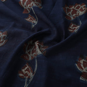 Akola Hand Block Printed Handloom Chanderi Slub Fabric 05