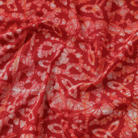 Red - Hand Batik Printed Pure Cotton Fabric