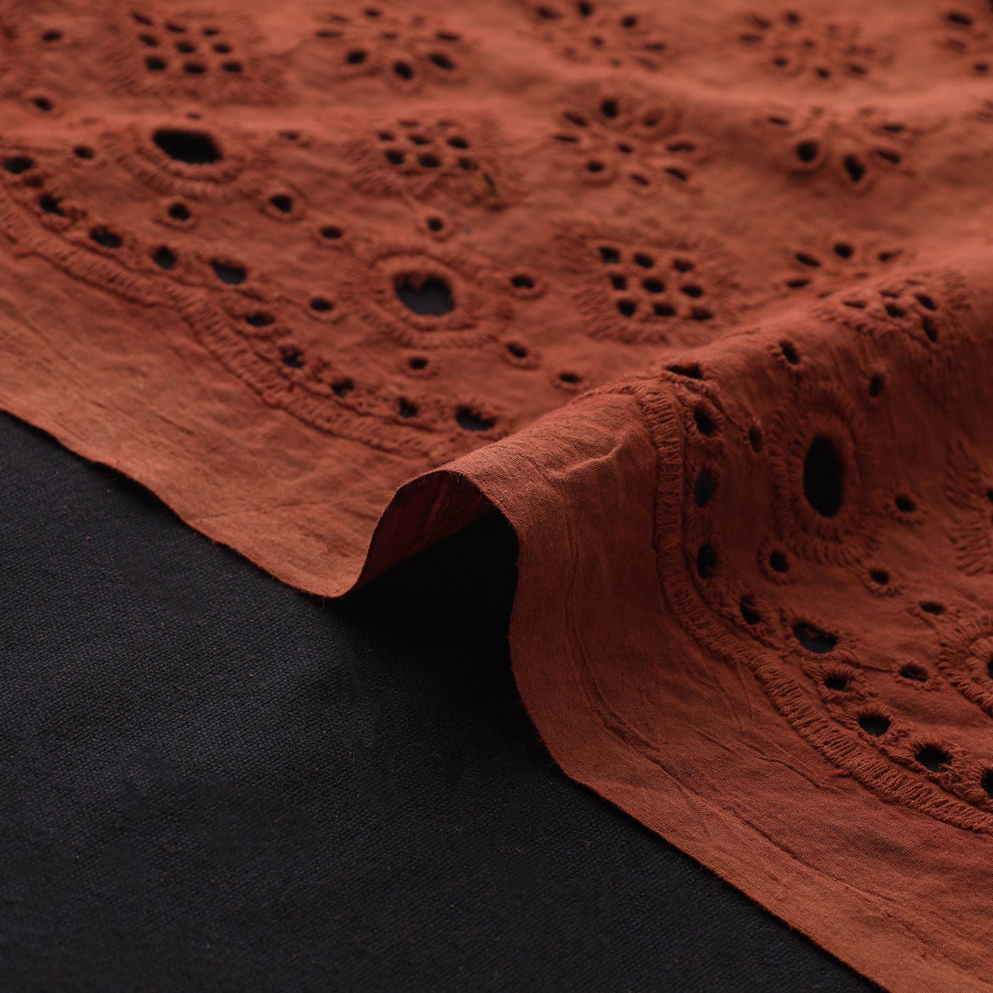Natural Dyed Hand Block Print Ajrakh Cotton Hakoba Fabric 49