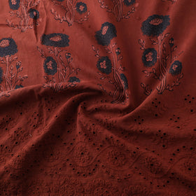 Natural Dyed Hand Block Print Ajrakh Cotton Hakoba Fabric 52