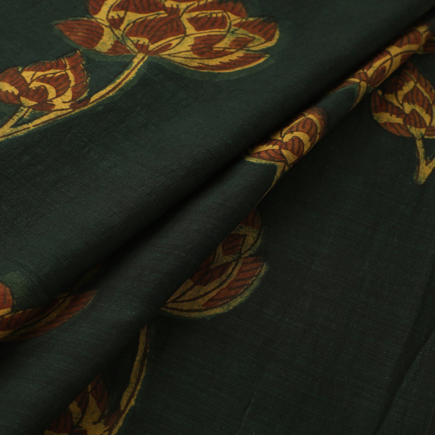 Akola Hand Block Printed Handloom Chanderi Slub Fabric 09