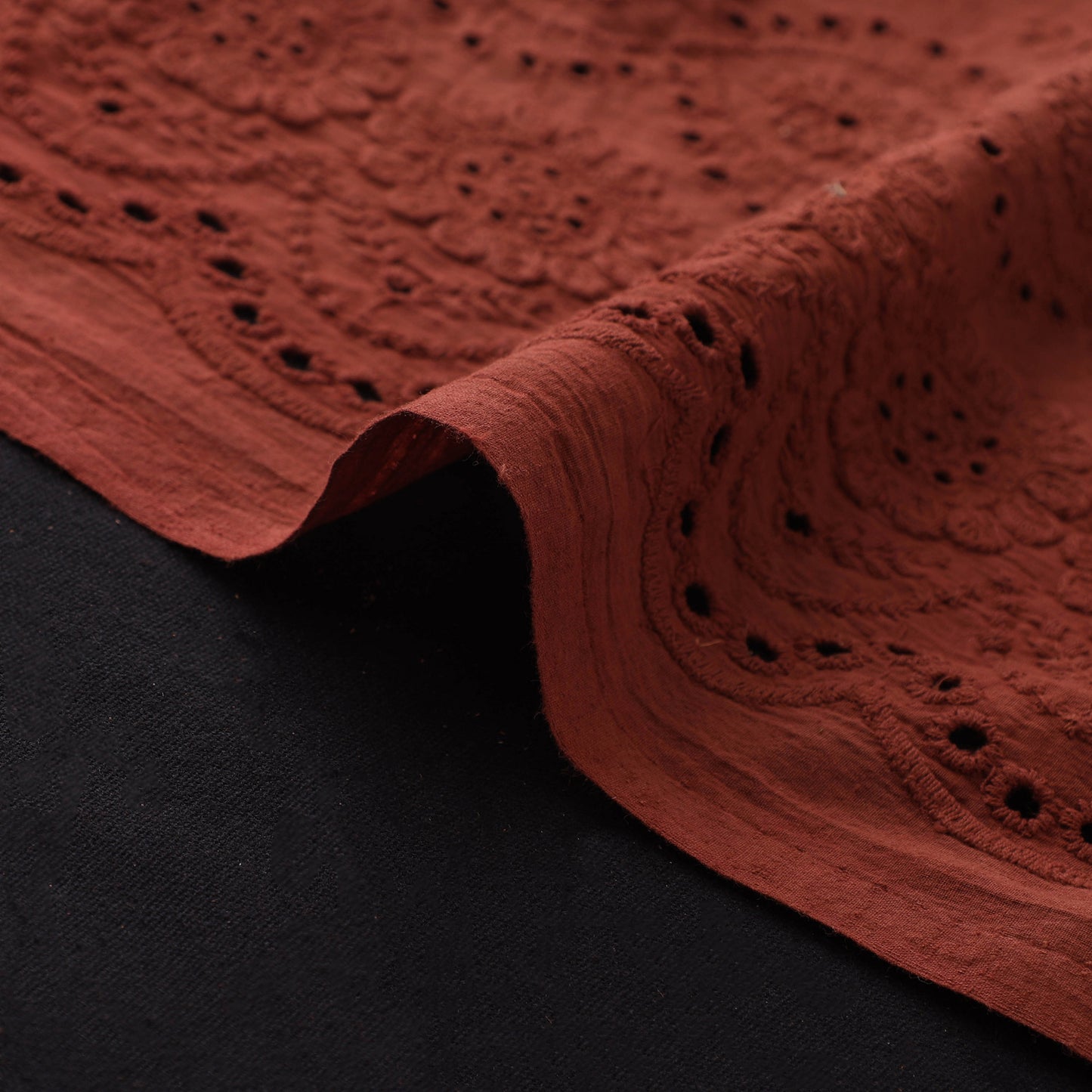 Natural Dyed Hand Block Print Ajrakh Cotton Hakoba Fabric 51