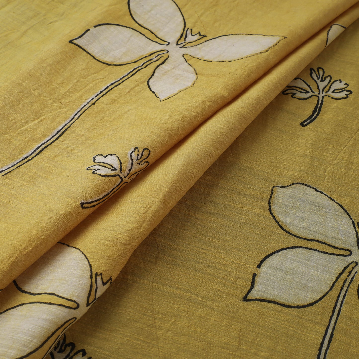 Akola Hand Block Printed Handloom Chanderi Slub Fabric 10