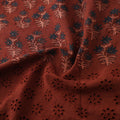 Natural Dyed Hand Block Print Ajrakh Cotton Hakoba Fabric 53