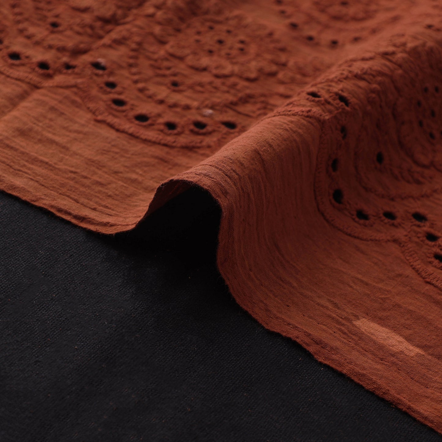 Natural Dyed Hand Block Print Ajrakh Cotton Hakoba Fabric 54