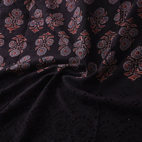 Natural Dyed Hand Block Print Ajrakh Cotton Hakoba Fabric 55