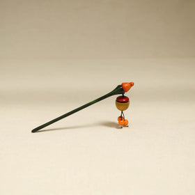 Green - Channapatna Handcrafted Wooden Juda Stick 26