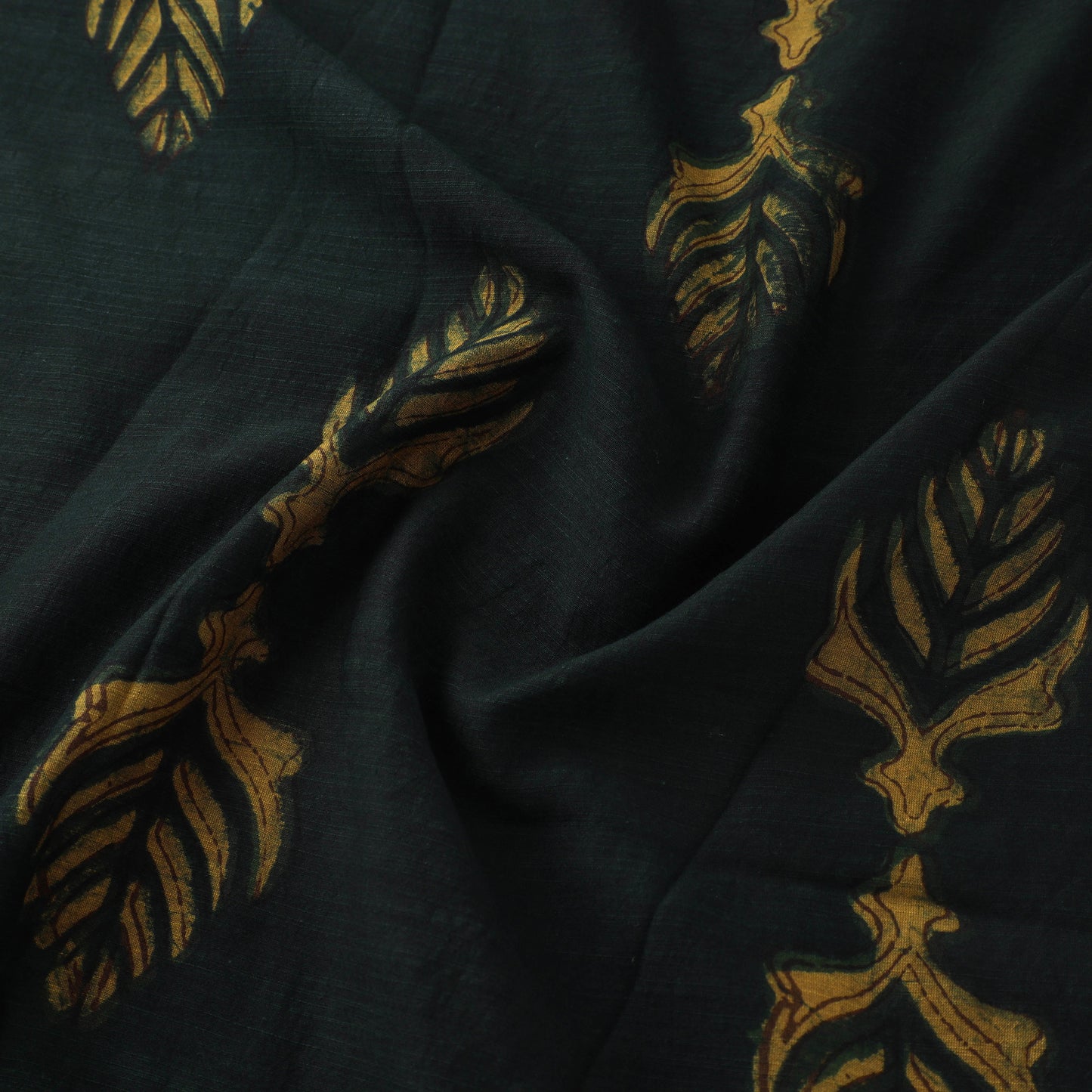 Akola Hand Block Printed Handloom Chanderi Slub Fabric 14