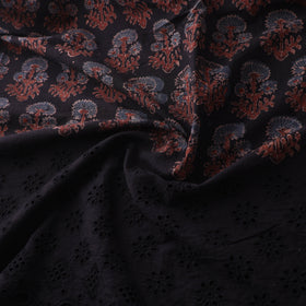 Natural Dyed Hand Block Print Ajrakh Cotton Hakoba Fabric 58
