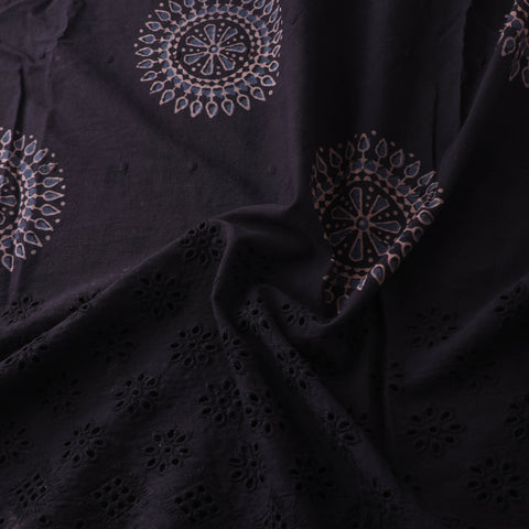 Natural Dyed Hand Block Print Ajrakh Cotton Hakoba Fabric 61
