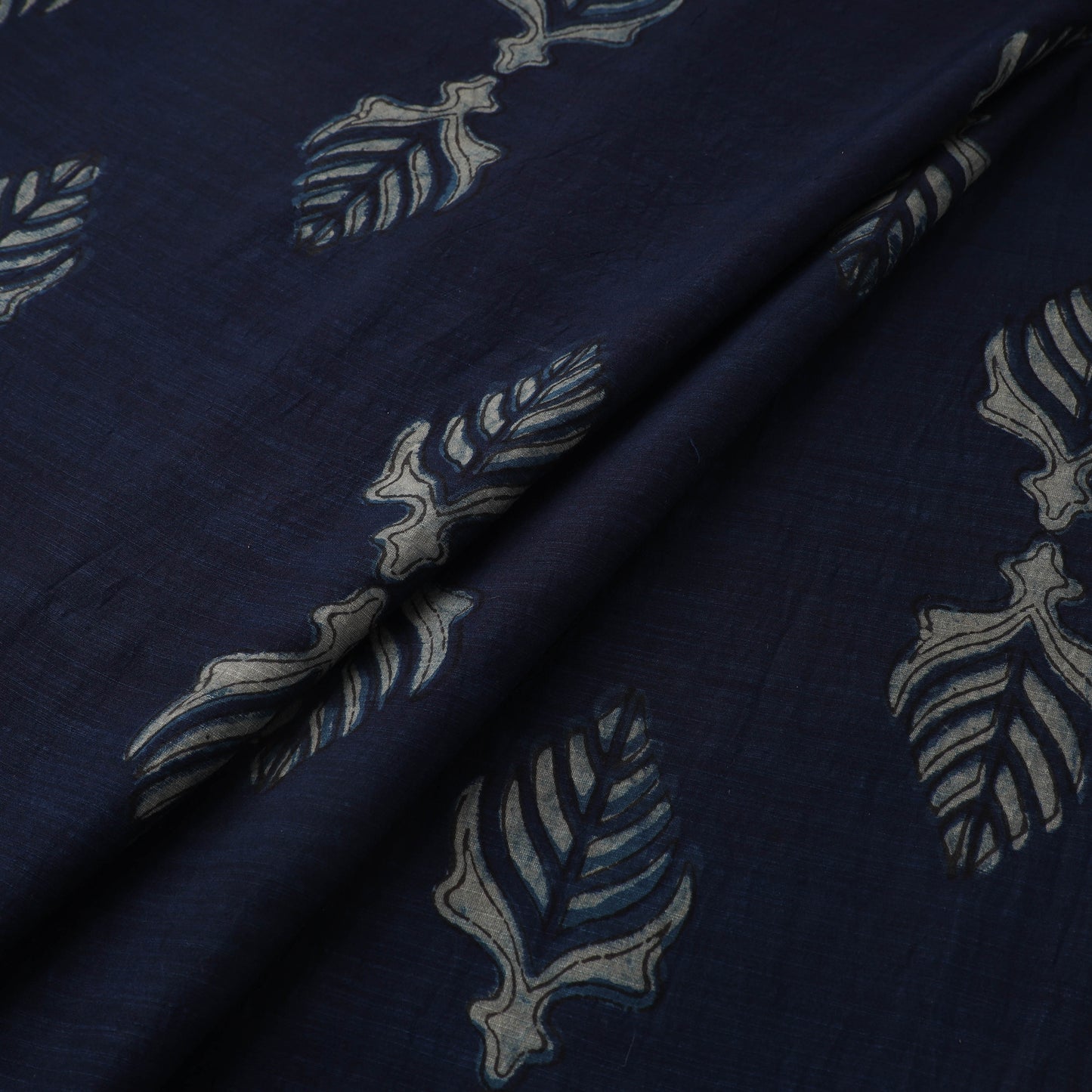 Akola Hand Block Printed Handloom Chanderi Slub Fabric 20