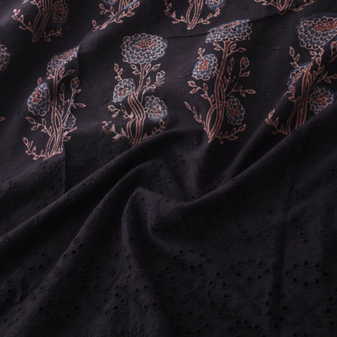 Natural Dyed Hand Block Print Ajrakh Cotton Hakoba Fabric 62