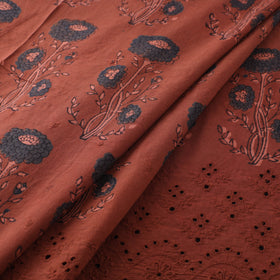 Natural Dyed Hand Block Print Ajrakh Cotton Hakoba Fabric 65