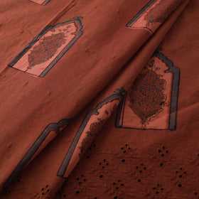 Natural Dyed Hand Block Print Ajrakh Cotton Hakoba Fabric 66