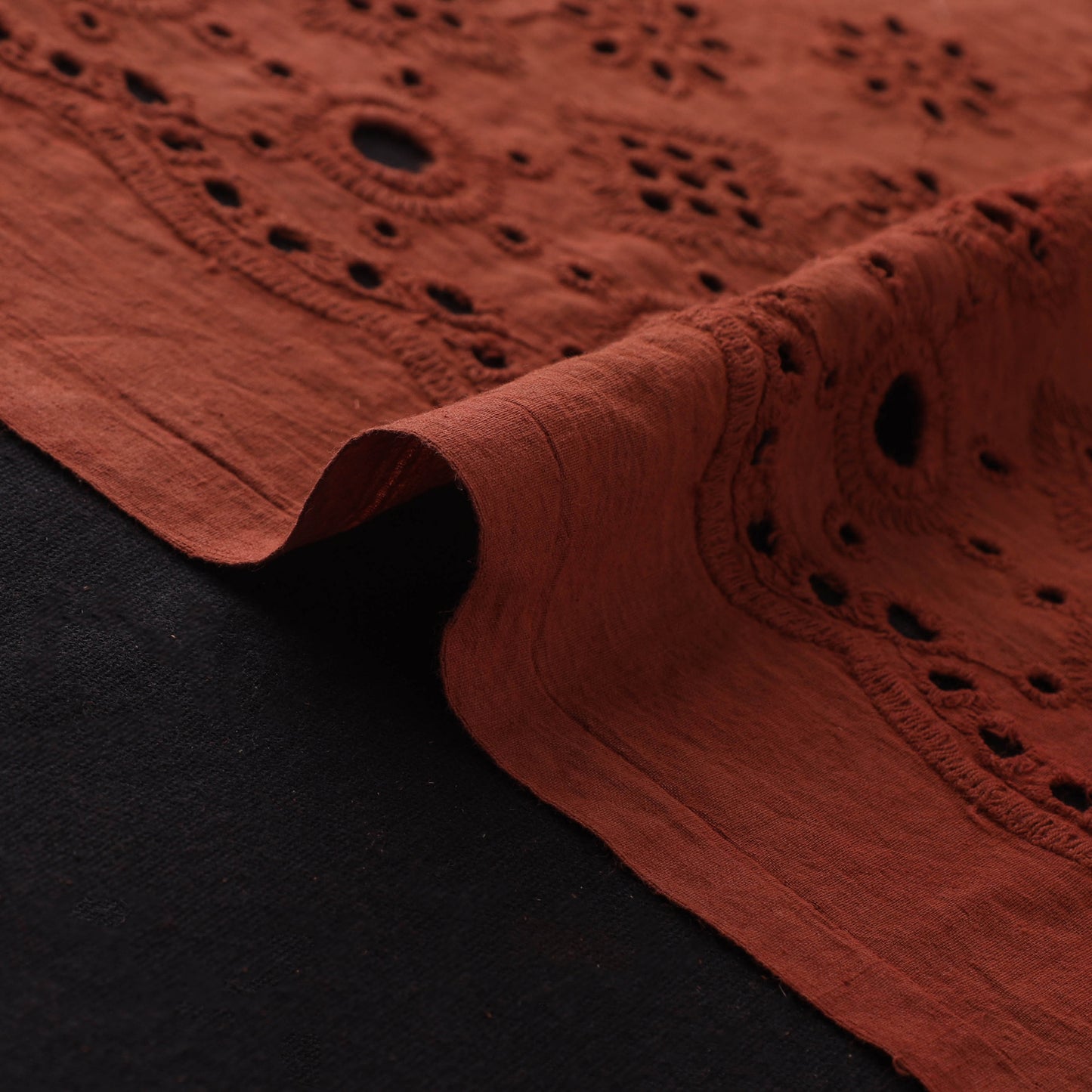Natural Dyed Hand Block Print Ajrakh Cotton Hakoba Fabric 68
