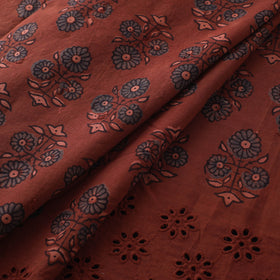 Natural Dyed Hand Block Print Ajrakh Cotton Hakoba Fabric 69