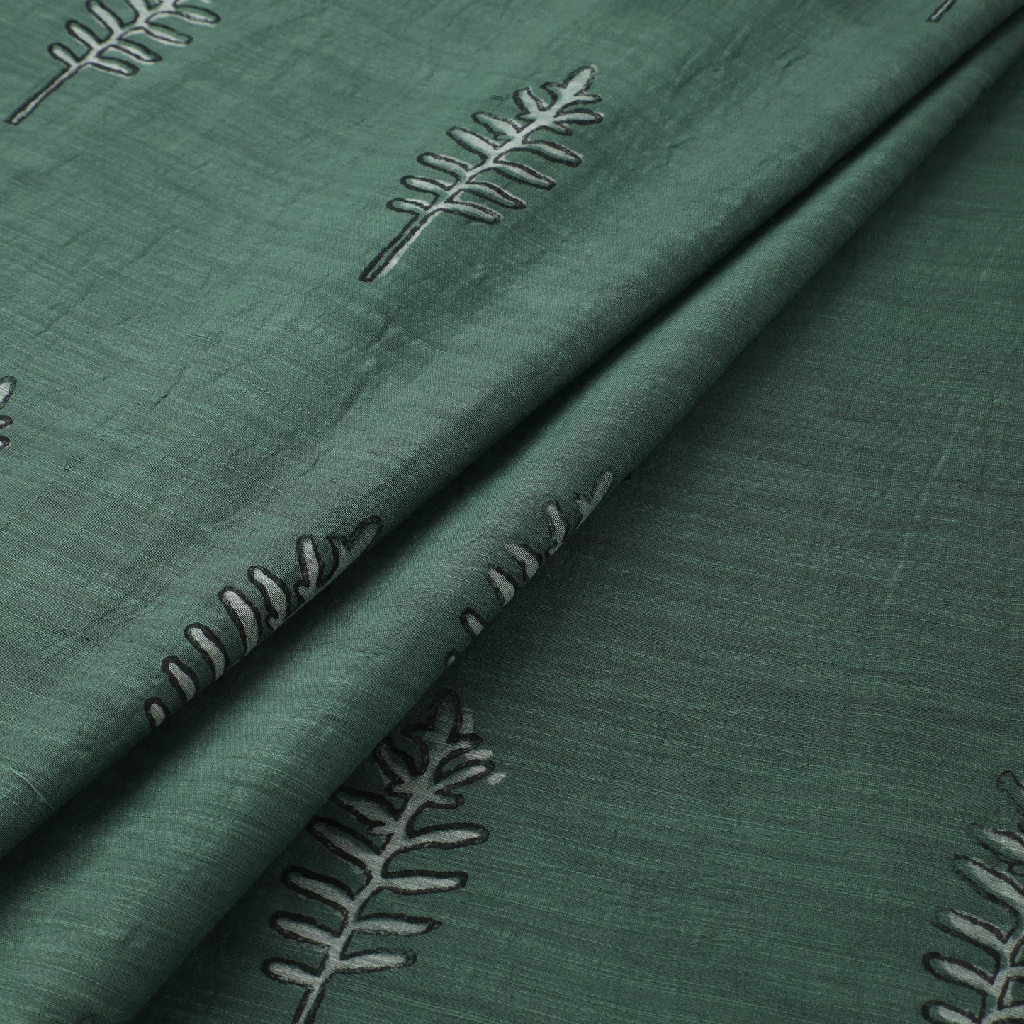 Akola Hand Block Printed Handloom Chanderi Slub Fabric 29