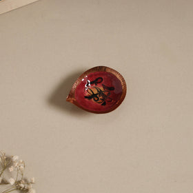 Copper hand-hammered enamel work diya 04 - handcrafted