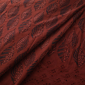 Natural Dyed Hand Block Print Ajrakh Cotton Hakoba Fabric 70