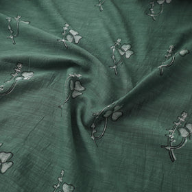 Akola Hand Block Printed Handloom Chanderi Slub Fabric 30