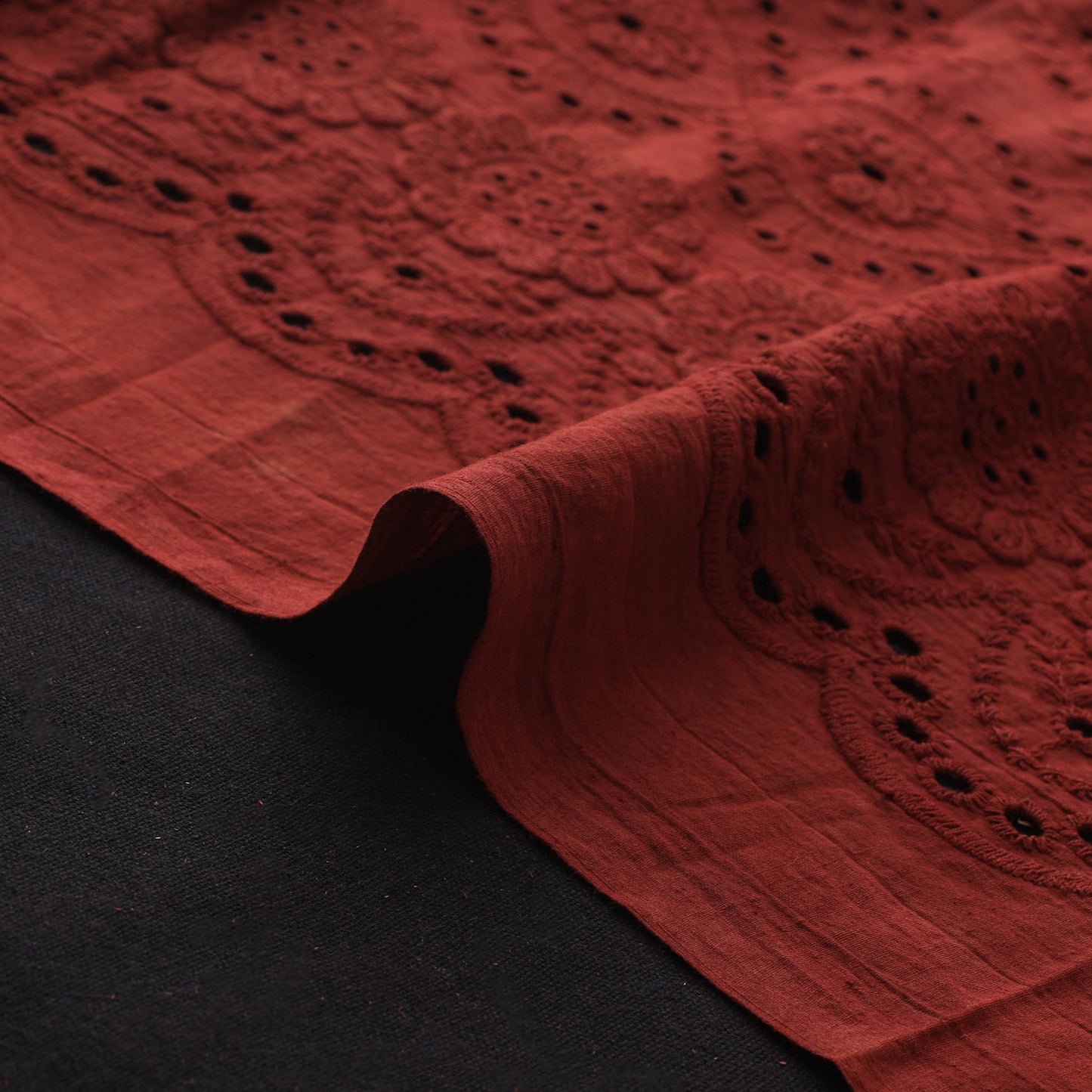 Natural Dyed Hand Block Print Ajrakh Cotton Hakoba Fabric 70