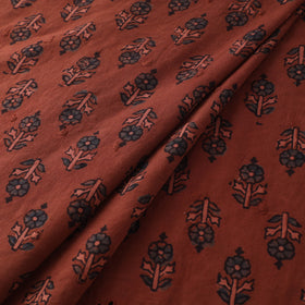 Natural Dyed Hand Block Print Ajrakh Cotton Hakoba Fabric 73