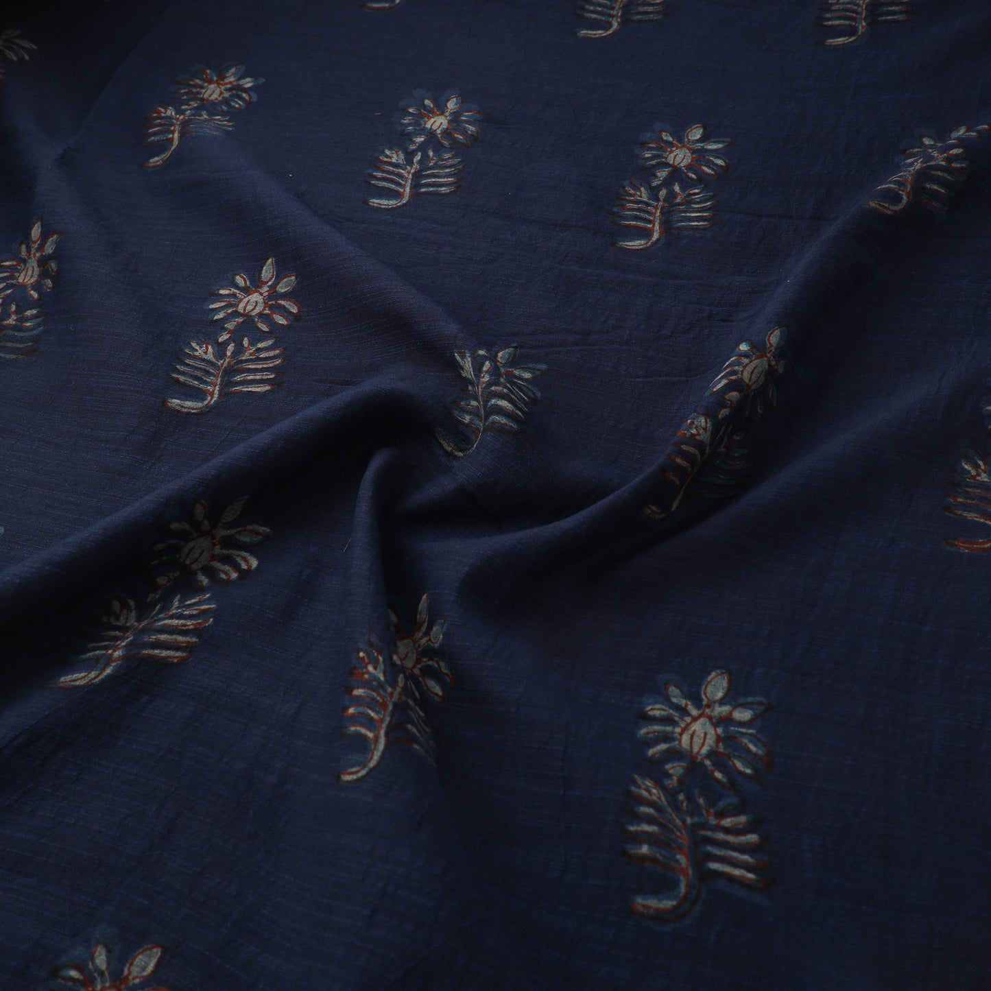Akola Hand Block Printed Handloom Chanderi Slub Fabric 31