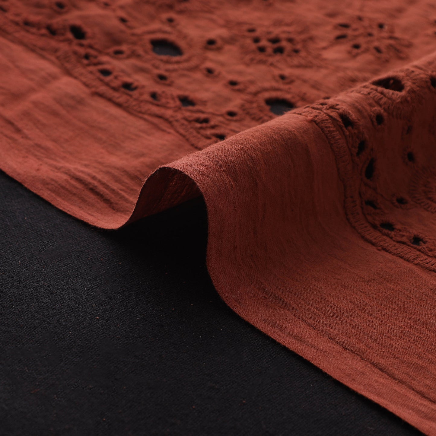 Natural Dyed Hand Block Print Ajrakh Cotton Hakoba Fabric 73