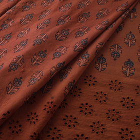 Natural Dyed Hand Block Print Ajrakh Cotton Hakoba Fabric 74
