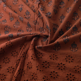 Natural Dyed Hand Block Print Ajrakh Cotton Hakoba Fabric 74