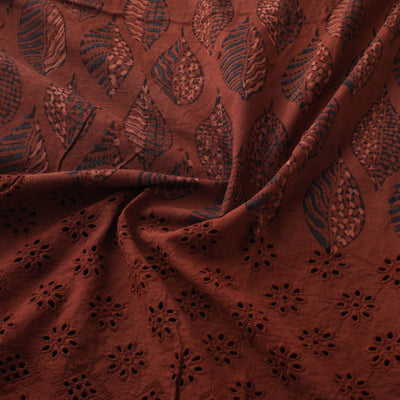 Natural Dyed Hand Block Print Ajrakh Cotton Hakoba Fabric 72