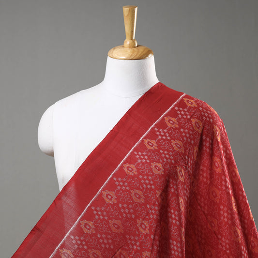 Red - Special Sambalpuri Odisha Ikat Handloom Cotton Fabric