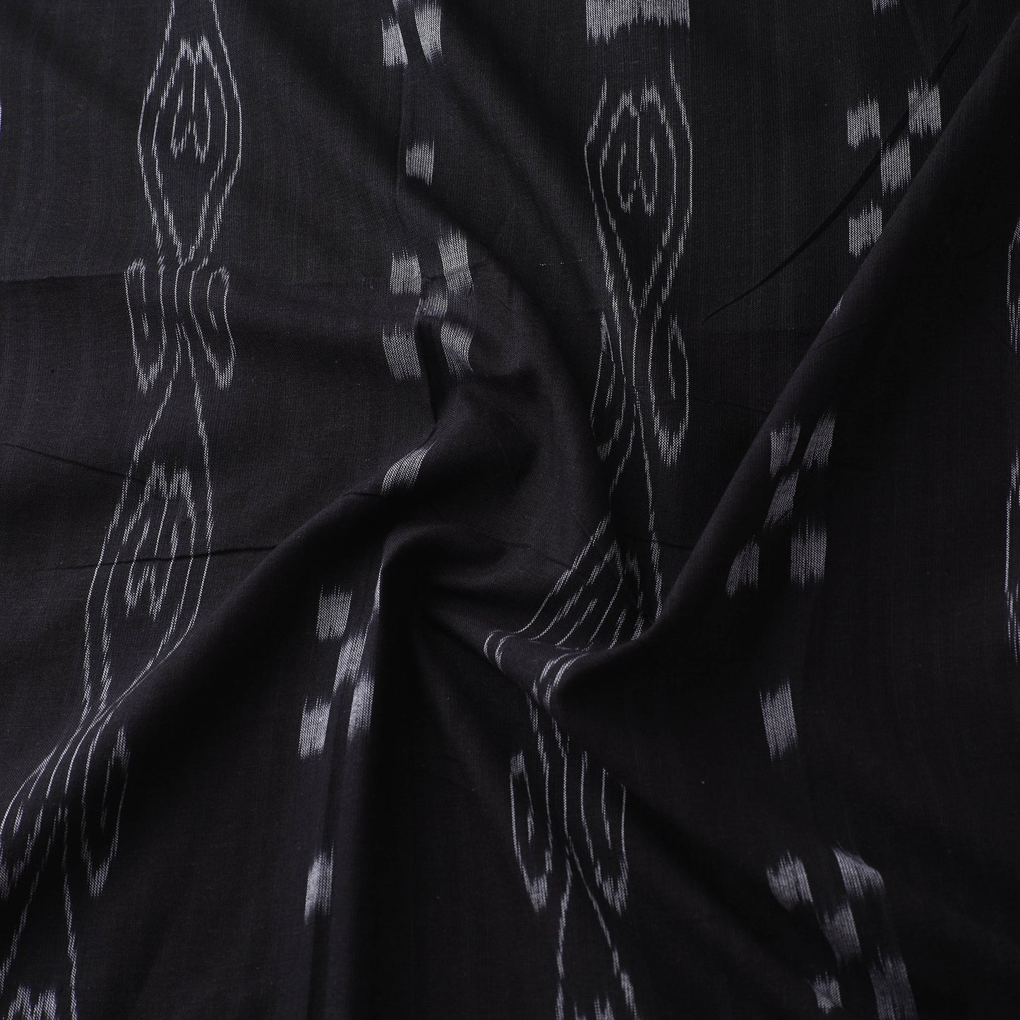 Black - Sambalpuri Ikat Handloom Cotton Fabric 01