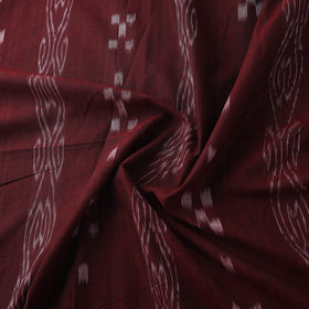Maroon - Sambalpuri Ikat Handloom Cotton Fabric 03
