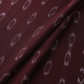 Maroon - Sambalpuri Ikat Handloom Cotton Fabric 06