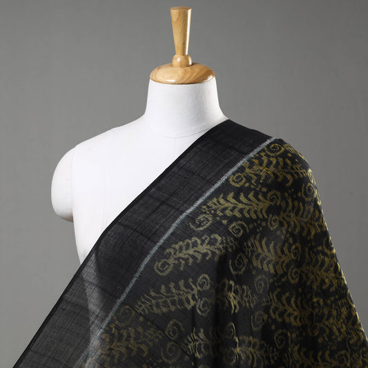 Black - Special Sambalpuri Odisha Ikat Handloom Cotton Fabric